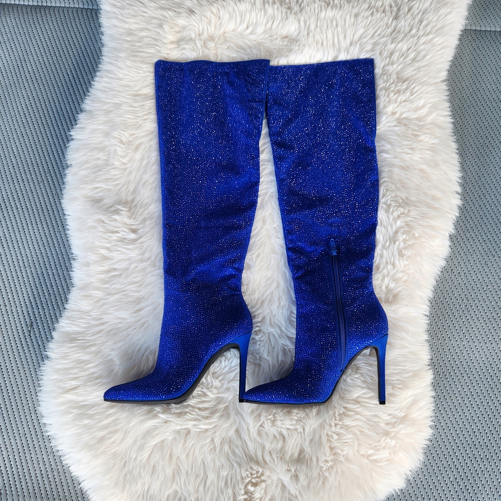 NEW! INC Saveria Rhinestone Knee-High Boots